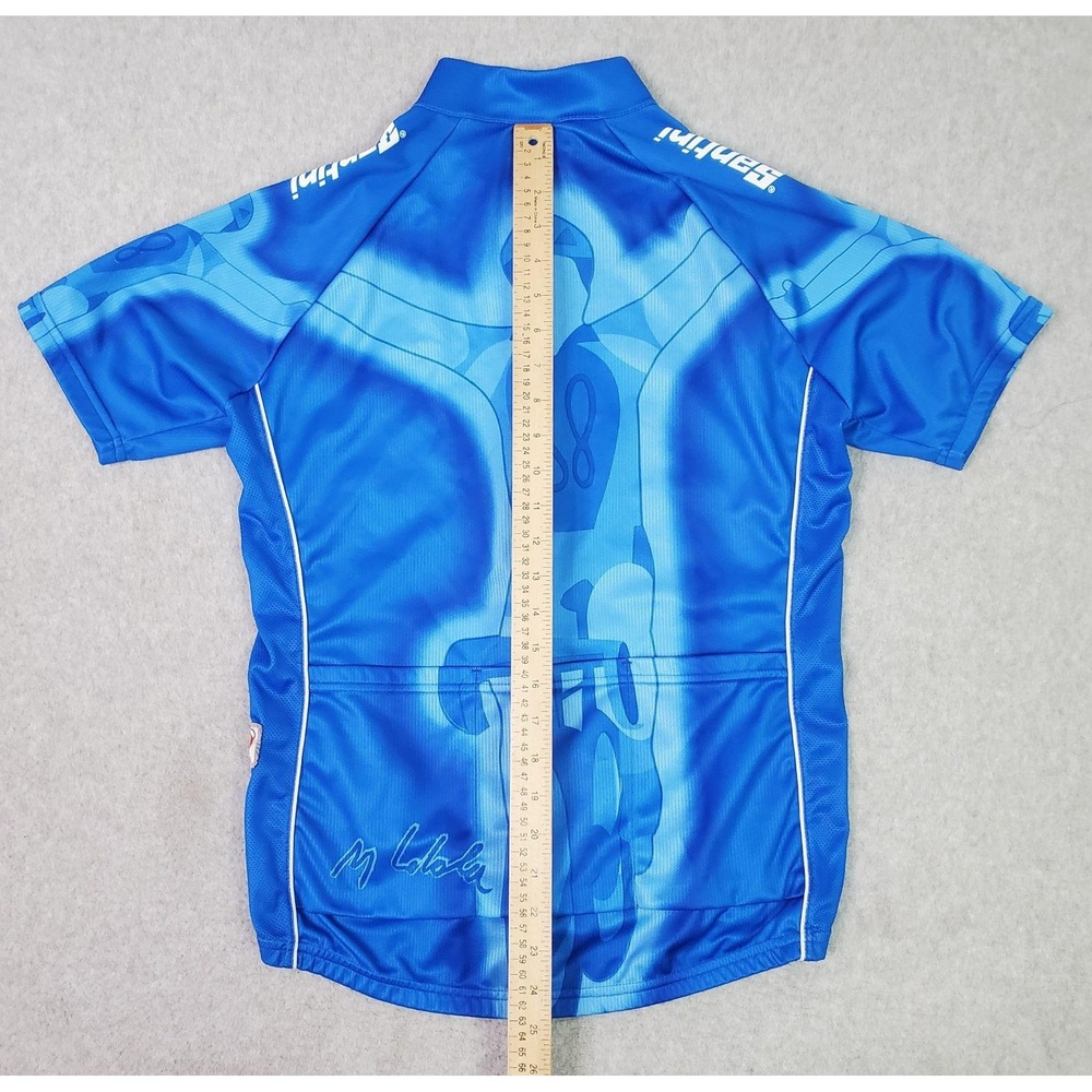 Santini Cycling Jersey Mens Medium Blue 88 Giro D'Italia Full Zip Pockets Bike - Picture 9 of 13